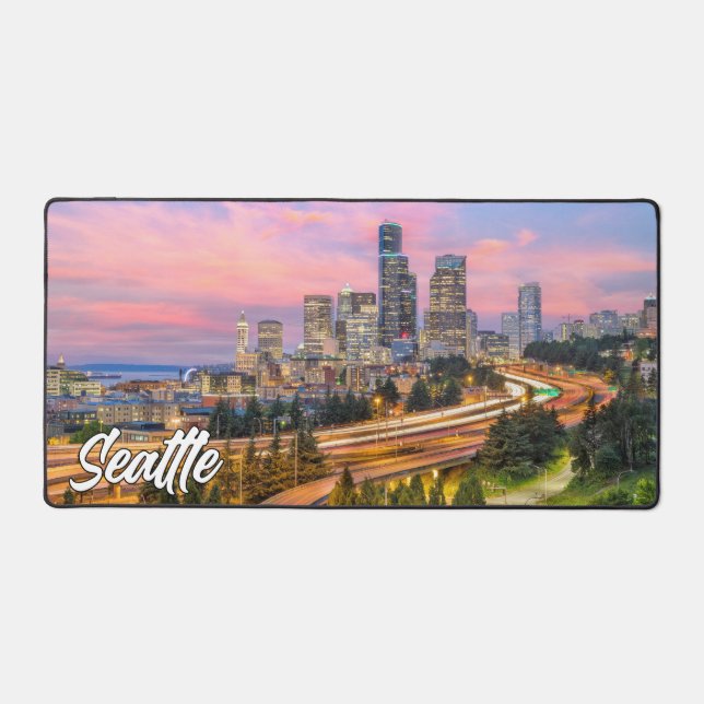 Beautiful Seattle, Washington, USA Schreibtischunterlage (Vorderseite)