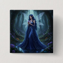 Beautiful September Sapphire Fairy Button