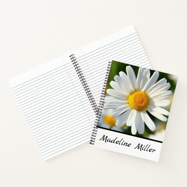 Beautiful Shasta Daisy | Gewohnter Blämter Notizbuch (Innenseite)