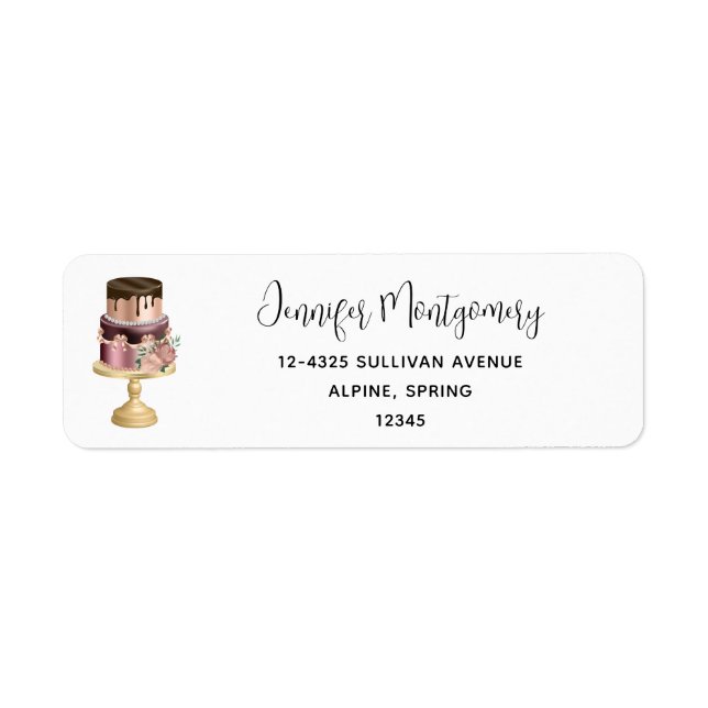 Beautiful Shiny Glam Party Cake Address (Vorne)