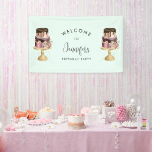 Beautiful Shiny Luxus Party Geburtstag Cake Banner