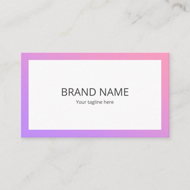 Beautiful Simple Pink Purple Gradient Square Frame Visitenkarte (Vorderseite)