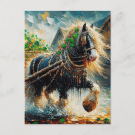 Beautiful Sinti und Roma Vanner Pulling Ein Kunst- Postkarte