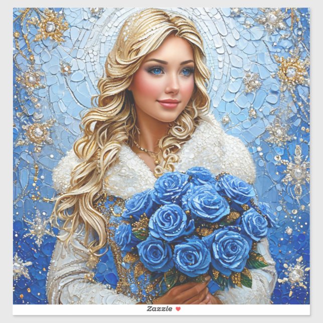 Beautiful Snow Maiden Aufkleber (Blatt)