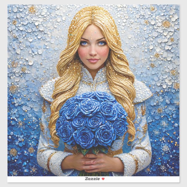 Beautiful Snow Maiden Aufkleber (Blatt)
