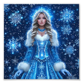Beautiful Snow Maiden Fotodruck