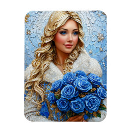 Beautiful Snow Maiden Magnet