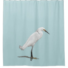 Beautiful Snowy Egret Duschvorhang