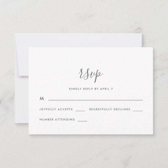 Beautiful Soft Lila Wedding Rsvp Karte (Vorderseite)