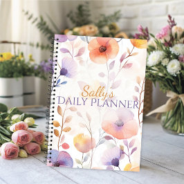 Beautiful Soft Watercolor Blooms Planer