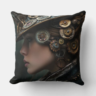 Beautiful Steampunk Woman Kissen