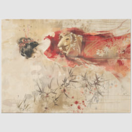 Beautiful Stehend Geisha Seidenpapier