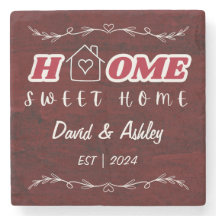 Beautiful Stylish Red Custom Couple Names Zuhause