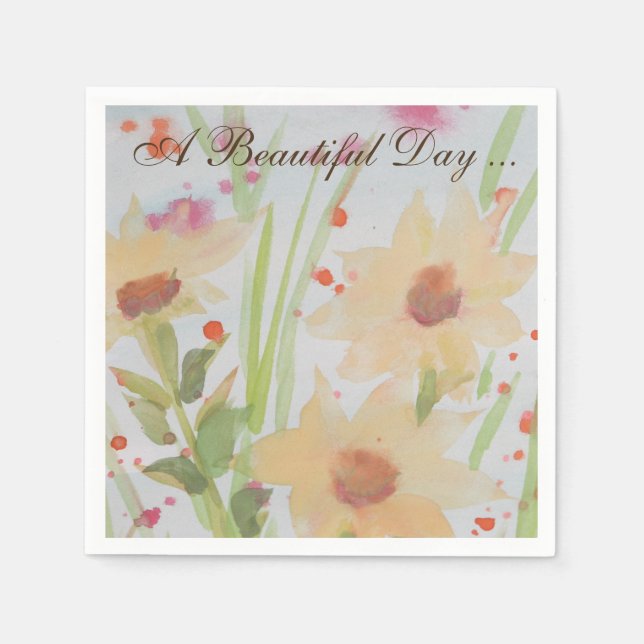 Beautiful Summer Garden Partys Cocktail Napkin Serviette (Vorderseite)