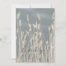 Beautiful Sunbleached Grass Blue Sky Vielen Dank Dankeskarte