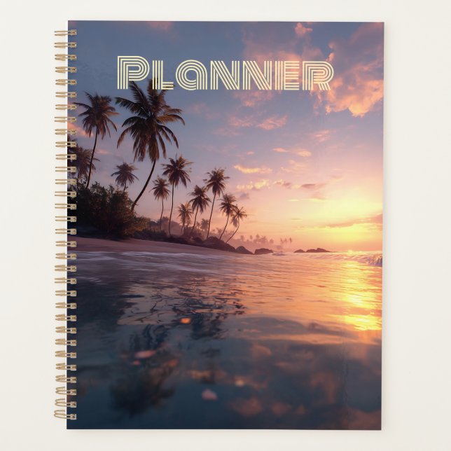 Beautiful sunset over calm water Planner (Devant)