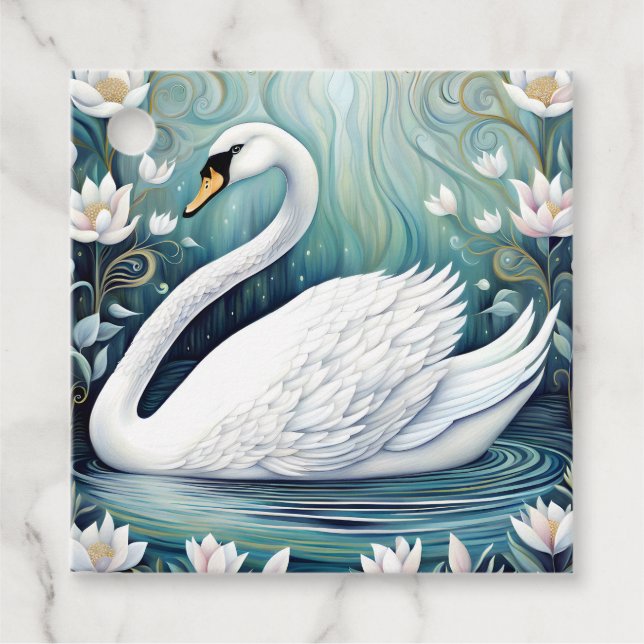 Beautiful Swan Geschenkanhänger (Vorderseite)