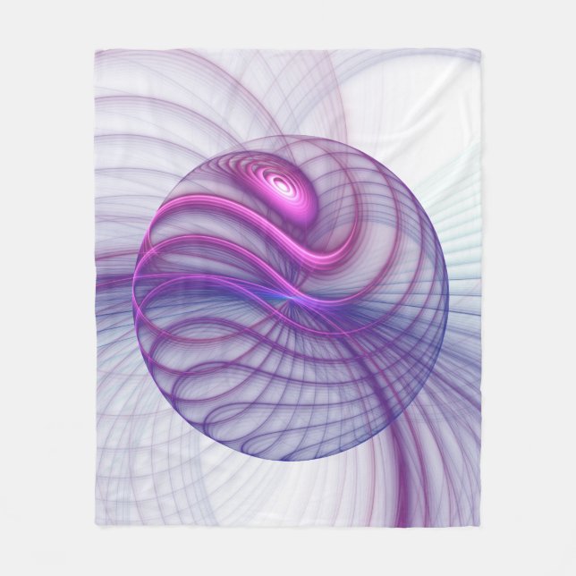 Beautiful Swing Modern Abstract Fractal Art Pink Fleecedecke (Vorderseite)
