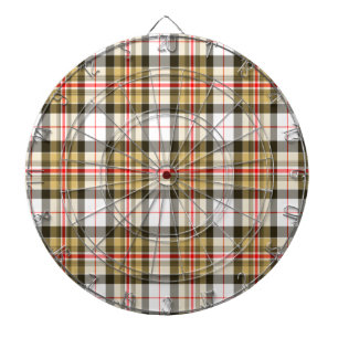 Beautiful Tan Tartan Kariert Dartscheibe