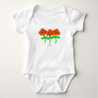 Beautiful Tiger Lilies Baby Jersey Bodysuit