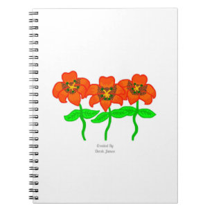Beautiful Tiger Lilies Spiral Foto Notebook Notizblock