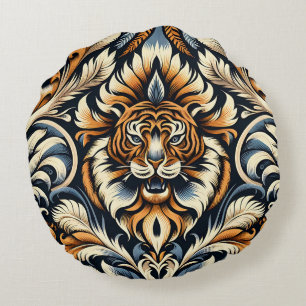 Beautiful Tiger Rundes Kissen