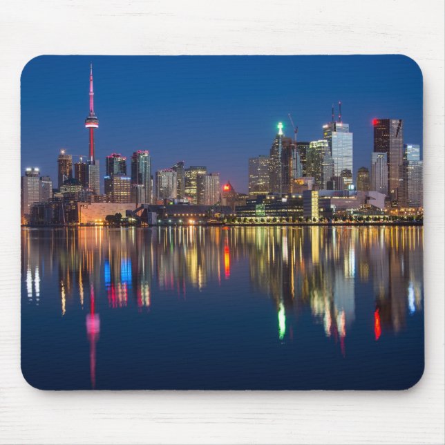 Beautiful Toronto Canada Abend Skyline Mousepad (Vorne)