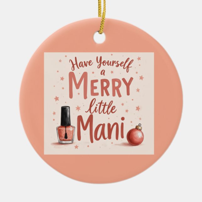  Beautiful tree bauble for any manicure Lover Keramik Ornament (Vorne)