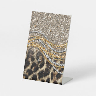 Beautiful Trendy Leopard Faux Animal Print Sockelschild