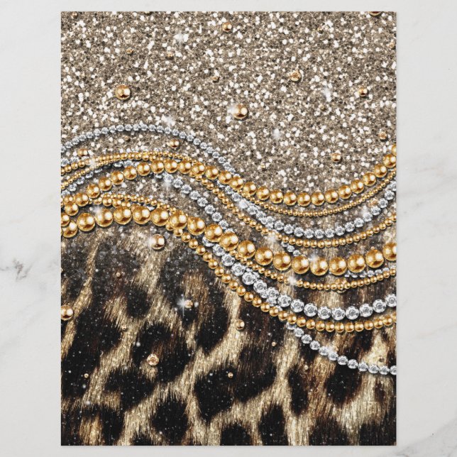 Beautiful Trendy Leopard Imitate Animal Print Flyer (Vorne)