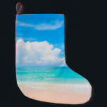 Beautiful tropical beach with blue sky and white c kleiner weihnachtsstrumpf<br><div class="desc">Beautiful tropical beach with blue sky and white clouds abstract texture background. Summer vacation and holiday business travel concept. Vintage tone filter effect color style. 
adventure,  background,  bay,  beach,  beautiful,  beauty,  blue,  calm,  caribbean,  cloud,  coast,  coastline,  day,  freedom,  fresh,  holiday,  hot,  hotel,  idyllic,  island,  vintage,  retro,  illustration</div>