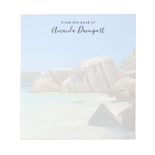 Beautiful Tropical Sea Rocky Coastline Notizblock