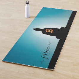 Beautiful Türkis Buddha Om Custom Yogamatte