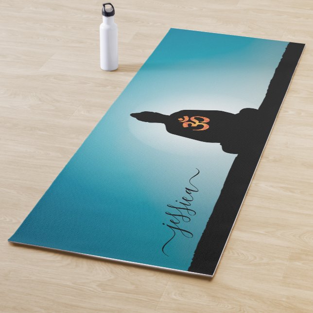 Beautiful Türkis Buddha Om Custom Yogamatte (Beispiel)