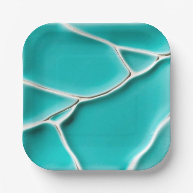 Beautiful Turquoise Paper Plate Pappteller (Vorderseite)