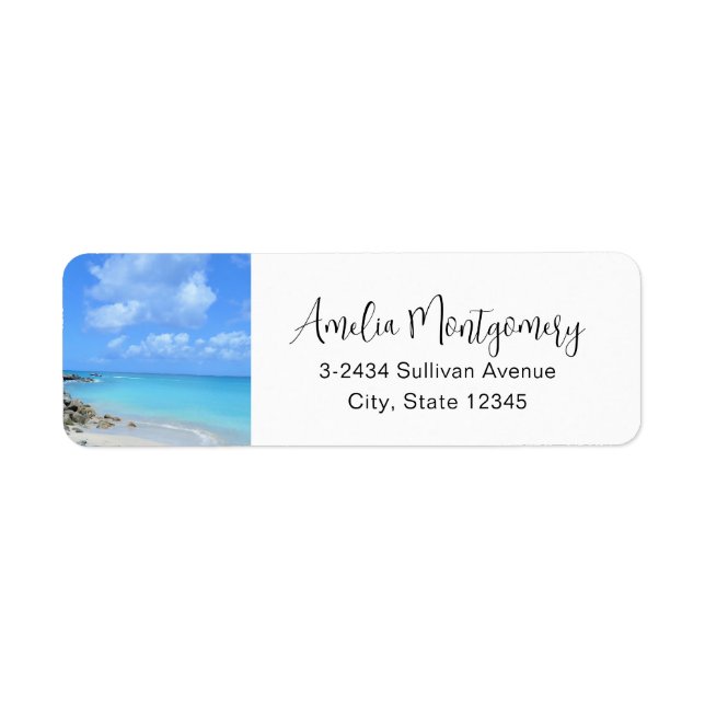 Beautiful Turquoise Tropical Beach - Address (Vorne)