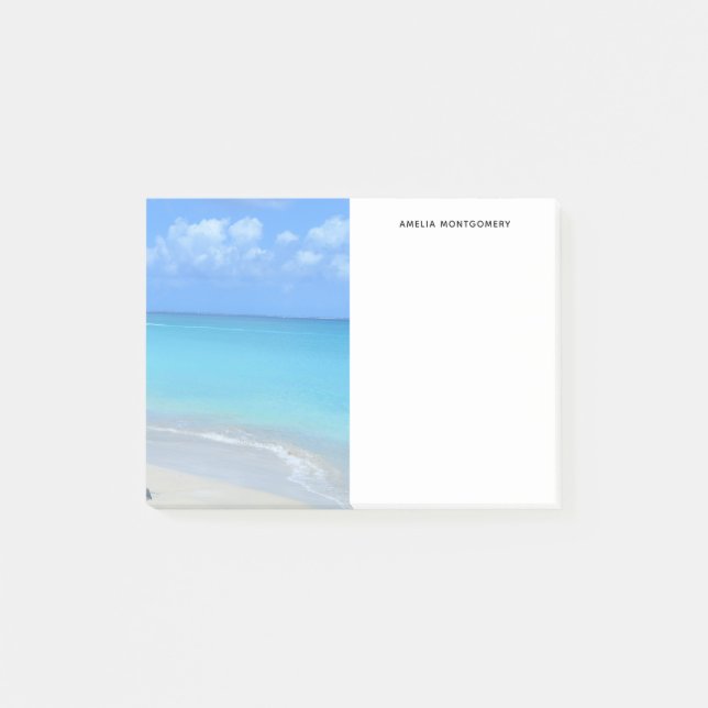 Beautiful Turquoise Tropical Beach  Post-it Klebezettel (Vorderseite)