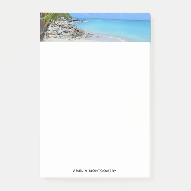 Beautiful Turquoise Tropical Beach  Post-it Klebezettel (Vorderseite)