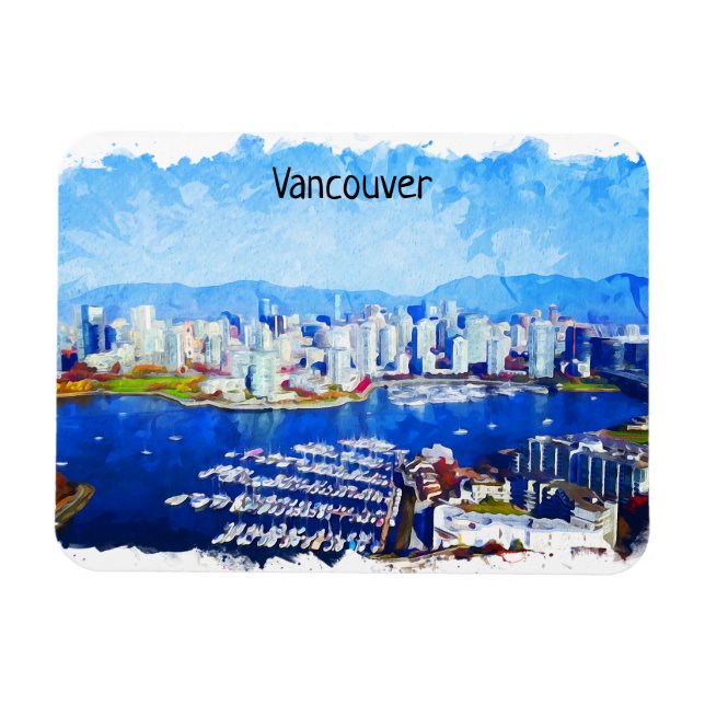 Beautiful Vancouver Canada City View Magnet (Horizontal)