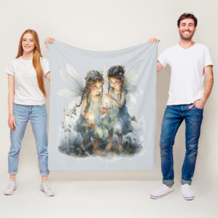 Beautiful Viktorianisch Wear Blue Garden Fairies Fleecedecke