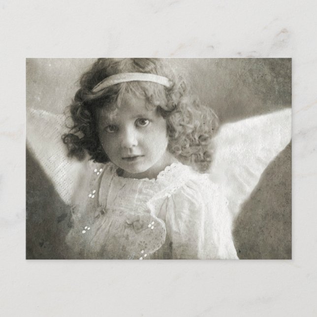 Beautiful Vintag Angel Girl Postcard Postkarte (Vorderseite)