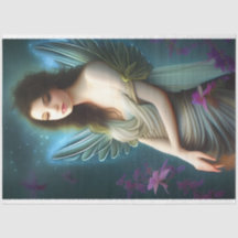 Beautiful Vintag Angel Wayward Blume Decoupage