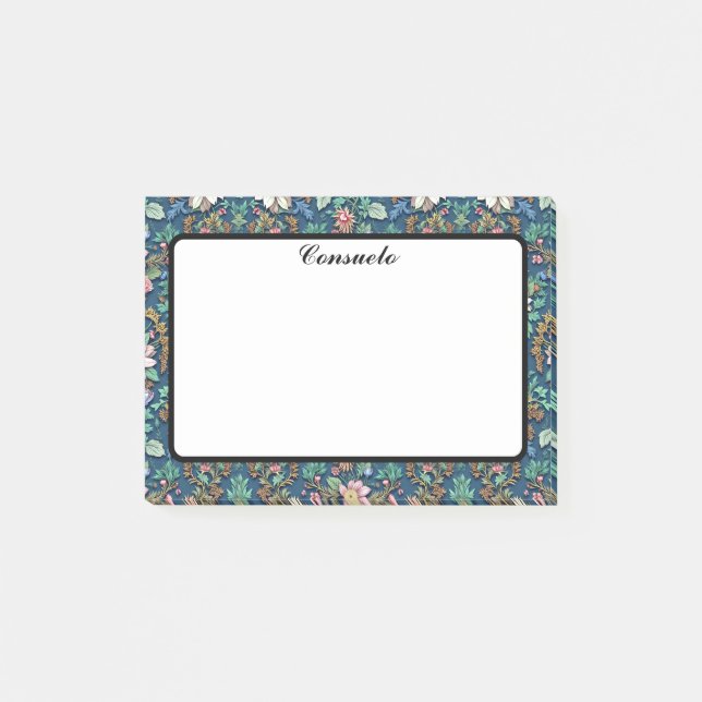 Beautiful Vintage Floral Post-it Klebezettel (Vorderseite)