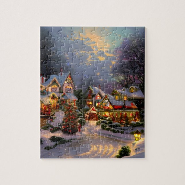 Beautiful Vintage Town Celebrating Christmas  (Vertikal)