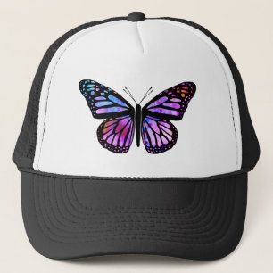 Beautiful Watercolor Butterfly Art Purple Truckerkappe
