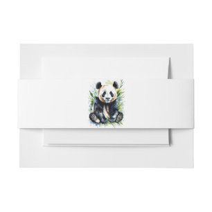 Beautiful Watercolor Panda Bear Einladungsbanderole