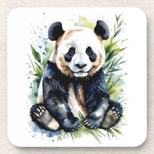 Beautiful Watercolor Panda Bear Getränkeuntersetzer