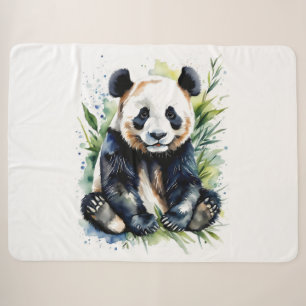 Beautiful Watercolor Panda Bear Sherpadecke