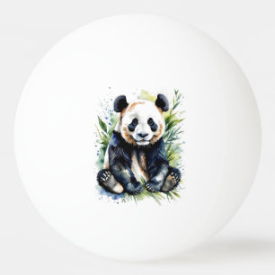 Beautiful Watercolor Panda Bear Tischtennisball