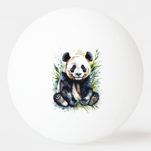 Beautiful Watercolor Panda Bear Tischtennisball (Vorderseite)